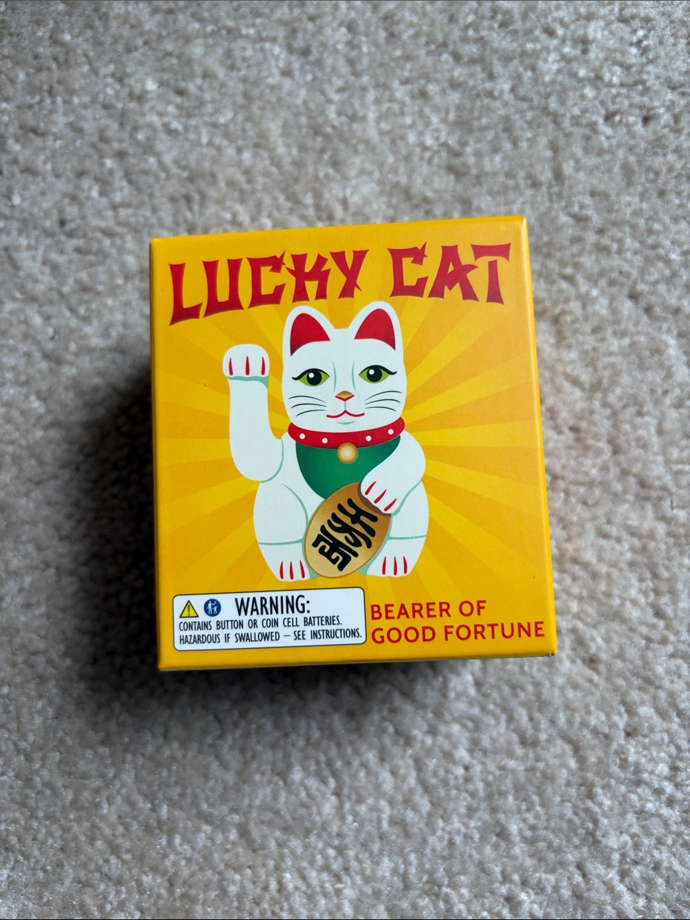 Lucky Brand Lucky Cat Maneki-Neko Toy Box in Yellow
